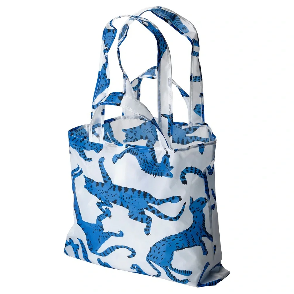 Discontinued IKEA SKYNKE cat design SHOPPING bag kitty lover lightweight new - Picture 1 of 2